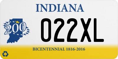 IN license plate 022XL