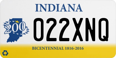 IN license plate 022XNQ