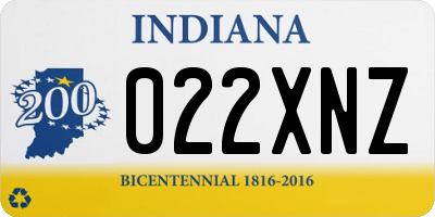IN license plate 022XNZ