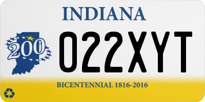 IN license plate 022XYT