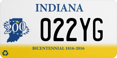 IN license plate 022YG