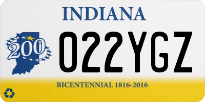 IN license plate 022YGZ