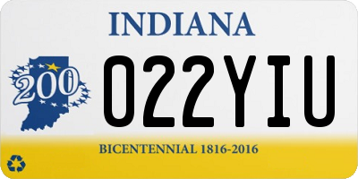 IN license plate 022YIU