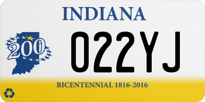 IN license plate 022YJ