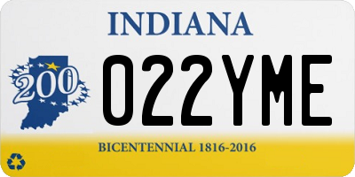 IN license plate 022YME