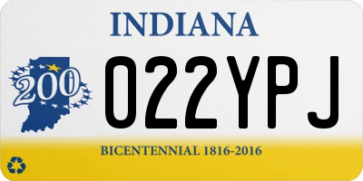 IN license plate 022YPJ
