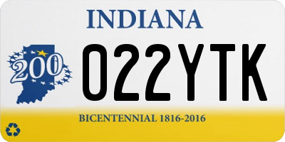 IN license plate 022YTK