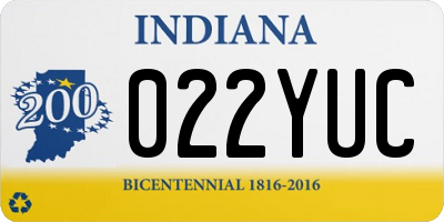 IN license plate 022YUC