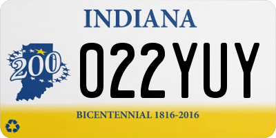 IN license plate 022YUY