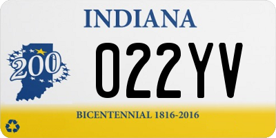 IN license plate 022YV