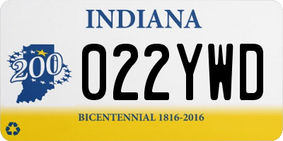 IN license plate 022YWD