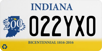 IN license plate 022YXO