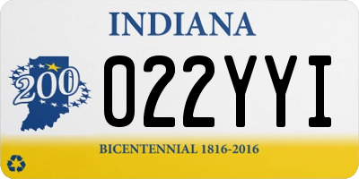 IN license plate 022YYI