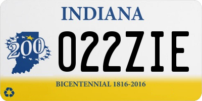 IN license plate 022ZIE