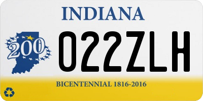 IN license plate 022ZLH