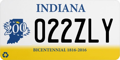 IN license plate 022ZLY
