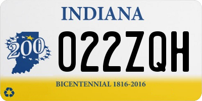 IN license plate 022ZQH