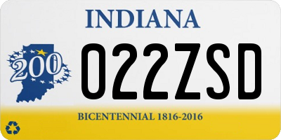 IN license plate 022ZSD