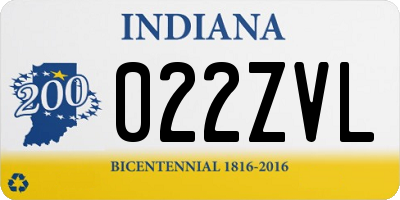IN license plate 022ZVL
