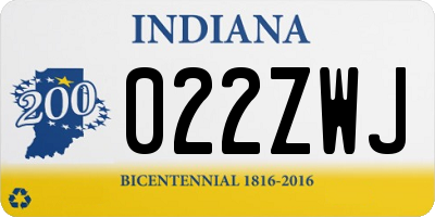 IN license plate 022ZWJ