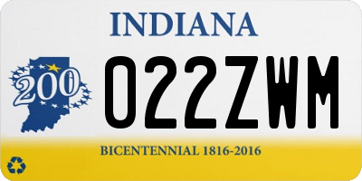 IN license plate 022ZWM