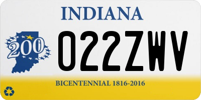 IN license plate 022ZWV