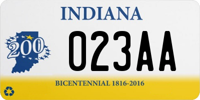 IN license plate 023AA