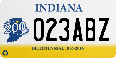 IN license plate 023ABZ