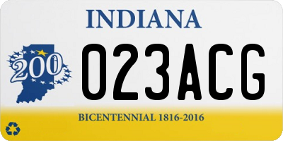 IN license plate 023ACG