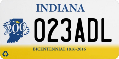 IN license plate 023ADL
