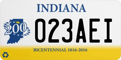 IN license plate 023AEI