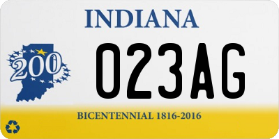 IN license plate 023AG