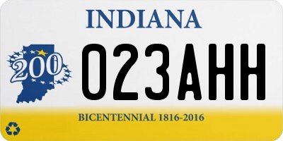 IN license plate 023AHH