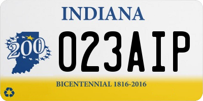 IN license plate 023AIP