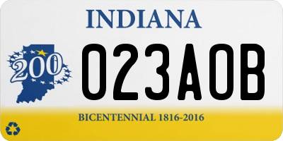 IN license plate 023AOB
