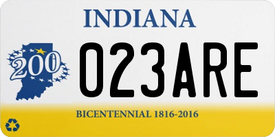IN license plate 023ARE