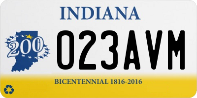 IN license plate 023AVM