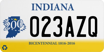 IN license plate 023AZQ