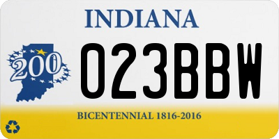 IN license plate 023BBW