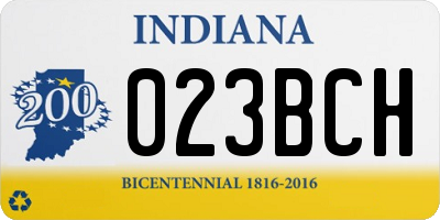 IN license plate 023BCH