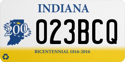 IN license plate 023BCQ