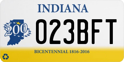IN license plate 023BFT
