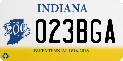 IN license plate 023BGA