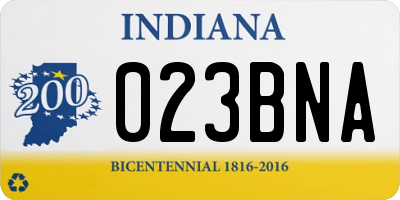 IN license plate 023BNA