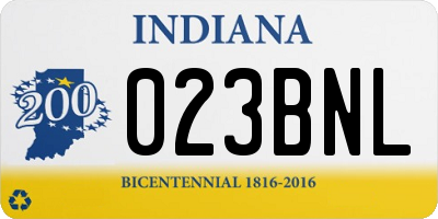 IN license plate 023BNL