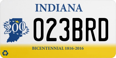 IN license plate 023BRD