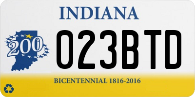 IN license plate 023BTD