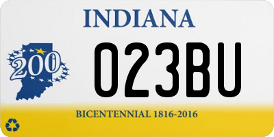IN license plate 023BU