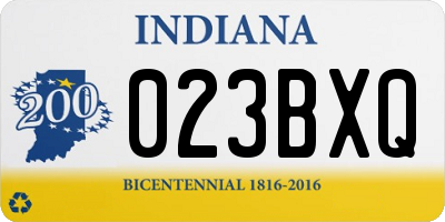 IN license plate 023BXQ