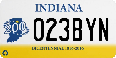 IN license plate 023BYN